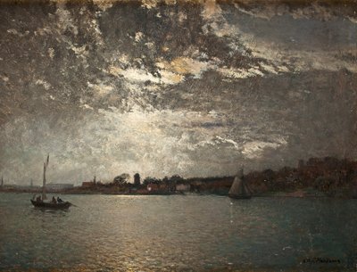 Månskensstämning, Stockholms inlopp von Alfred Wahlberg